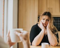 Woman frustrated and grieving